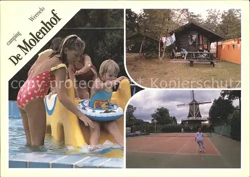 Weerselo Camping De Molenhof Bungalows Tennisplatz Muehle