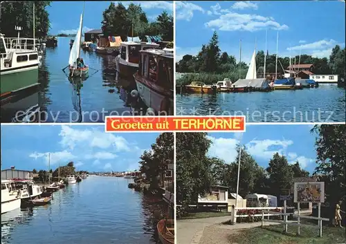 Terhorne Kanaele Teilansichten Boote