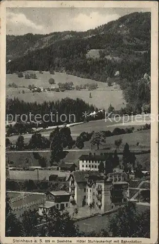 Steinhaus am Semmering Hotel Stuhleckerhof mit Bahnstation