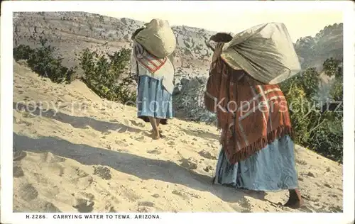 Arizona US State Carrying Water to Tewa Hopi Villages