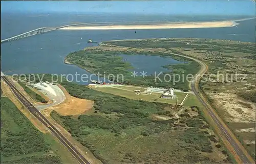 North Carolina US State Outer Banks Herbert C. Bonner Bridge Pea Island aerial view