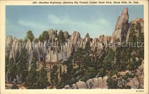 South Dakota US-State Needles Highway Big Tunnel Custer State Park Black Hills  /  /