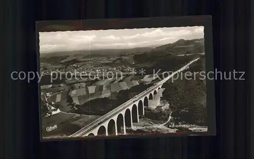 Bruecken Bauwerke Neustadt Wied Fliegeraufnahme Kat. Bruecken