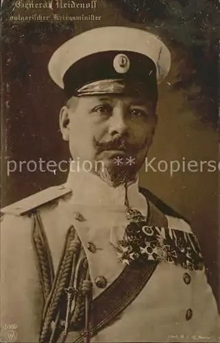 Generaele General Heidenoff Bulgarischer Kriegsminister Orden Kat. Militaria