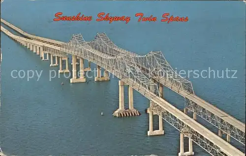 Bruecken Bauwerke Sunshine Skyway Twin Spans Tampa Bay  Kat. Bruecken