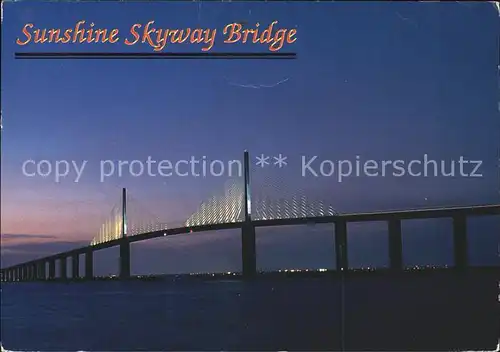 Bruecken Bauwerke Sunshine Skyway Bridge Florida  Kat. Bruecken