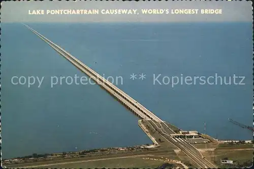 Bruecken Bauwerke Lake Pontchartrain Causeway New Orleans Kat. Bruecken