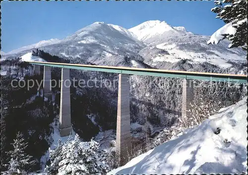 Bruecken Bauwerke Europabruecke Brennerautobahn Schoenberg Nockspitze  Kat. Bruecken