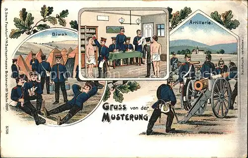 Militaria Humor Gruss von der Musterung Kat. Humor