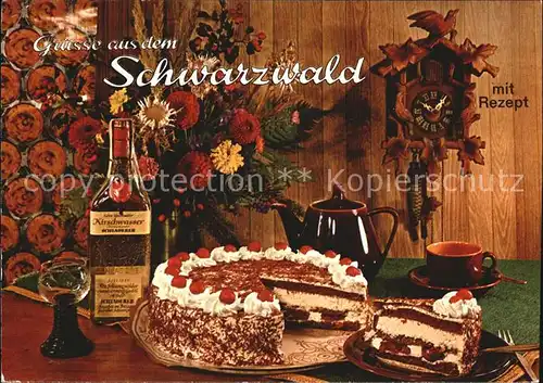 Lebensmittel Rezept Schwarzwaelder Kirschtorte Kuckucksuhr  / Lebensmittel /