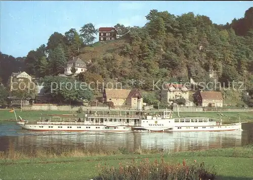 Dampfer Seitenrad Meissen Weisse Flotte Dresden  Kat. Schiffe