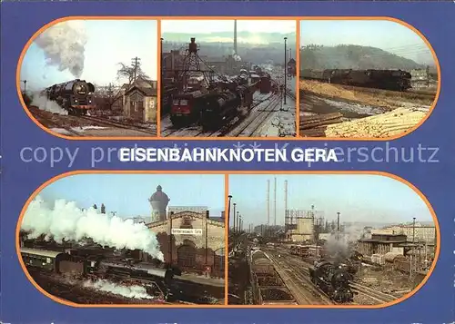 Lokomotive Eisenbahnknoten Gera Bahnbetriebswerk Gueterbahnhof Kat. Eisenbahn