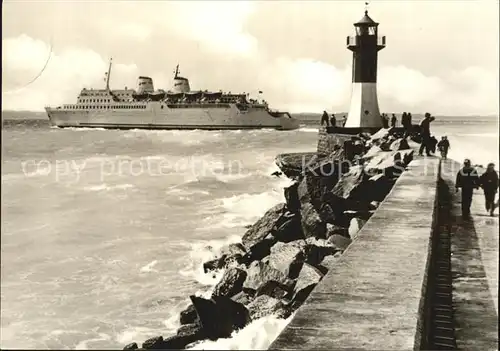 Leuchtturm Lighthouse MS Sassnitz Molenkopf  Kat. Gebaeude