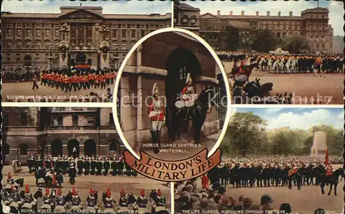 Leibgarde Wache Londo Military Life Royal Horse Guards Kat. Polizei