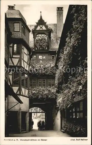 Foto Kellner Rolf Nr. 30109 Frankfurt am Main Wanebachhoefchen im Roemer  Kat. Fotografie