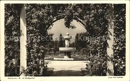 Foto Kellner Rolf Nr. 870 Karlsruhe Stadtgarten  Kat. Fotografie