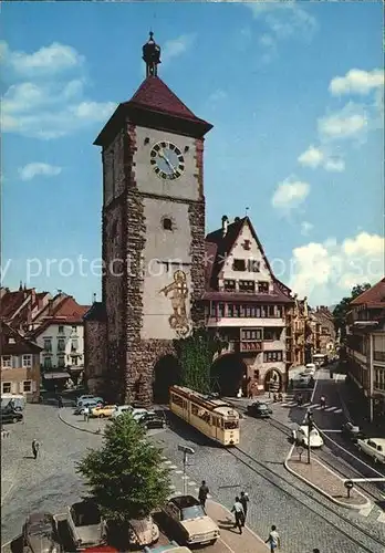 Strassenbahn Freiburg im Breisgau Schwabentor  Kat. Strassenbahn