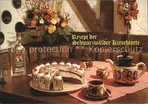 Lebensmittel Rezept Schwarzwaelder Kirschtorte  Kat. Lebensmittel