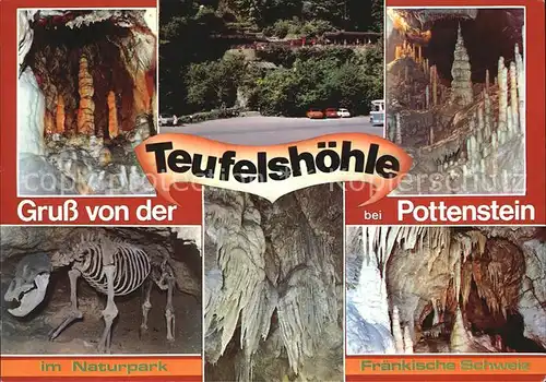 Hoehlen Caves Grottes Teufelshoehle Pottenstein Kat. Berge