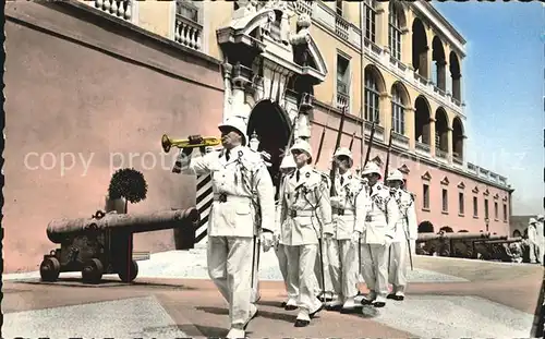 Leibgarde Wache Monaco Palais du Prince Releve de la Garde Kat. Polizei