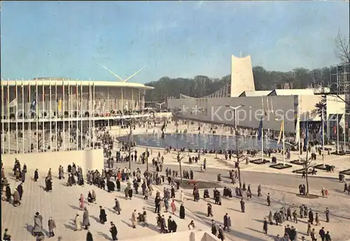 Exposition Internationale Bruxelles 1958 Pavillons des U.S.A. et du Saint Siege