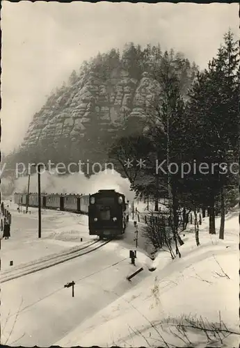 Eisenbahn Zittauer Gebirge Oybin Winter  Kat. Eisenbahn