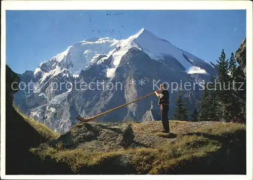 Alphorn Alphornblaeser Kandersteg Balmhorn Altels Kat. Musik