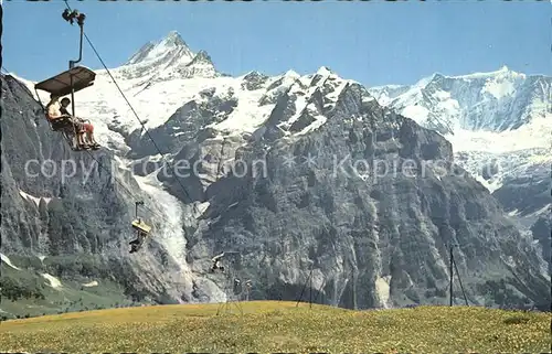 Sessellift Grindelwald Firstbahn Schreckhorn Fiescherhorn Kat. Bahnen