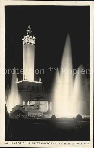 Exposicion Internacional Barcelona 1929 Plaza del Universo  Kat. Expositions