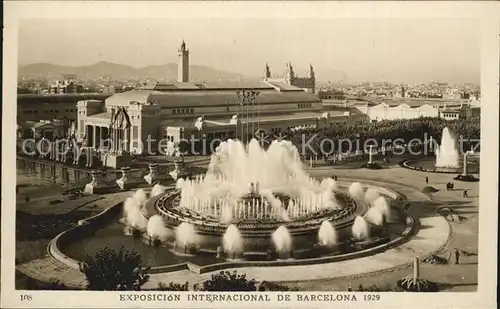 Exposicion Internacional Barcelona 1929 Fuente Monumental  Kat. Expositions