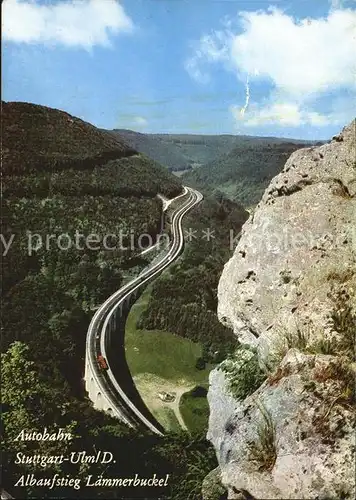 Autobahn Stuttgart Ulm Donau Albaufstieg Laemmerbuckel Wiesensteig  Kat. Autos