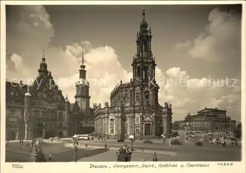 Foto Hahn Nr. 10898 Dresden Georgentor Schloss Hofkirche Opernhaus Kat. Fotografie