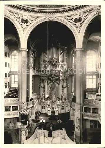 Kirchenorgel Dresden Frauenkirche vor der Zerstoerung Kat. Musik