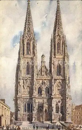 Verlag Tucks Oilette Nr. 711 Regensburg Dom  Kat. Verlage