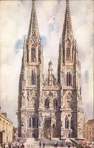 Verlag Tucks Oilette Nr. 711 Regensburg Dom  Kat. Verlage