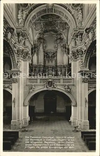 Kirchenorgel Passau Domorgel  Kat. Musik