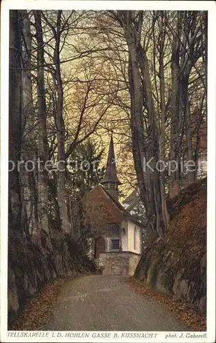 Foto Gaberell J. Nr. 7176 Tellskapelle Hohle Gasse Kuessnacht  Kat. Fotografie