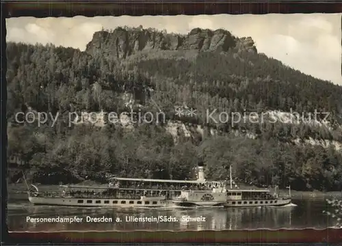 Dampfer Seitenrad Dresden Lilienstein Saechsische Schweiz Kat. Schiffe