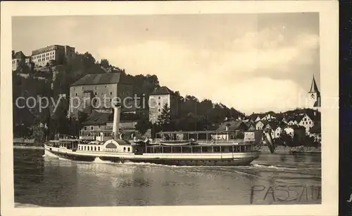 Dampfer Seitenrad Habsburg Passau  Kat. Schiffe