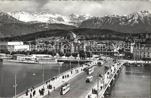 Strassenbahn Luzern Seebruecke Bahnhof Unterwaldnerberge  Kat. Strassenbahn