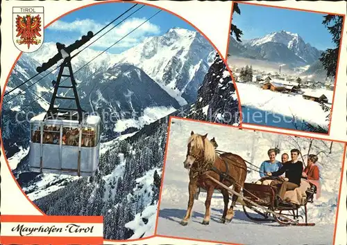 Seilbahn Penken Mayrhofen Zillertal Pferdeschlitten  Kat. Bahnen