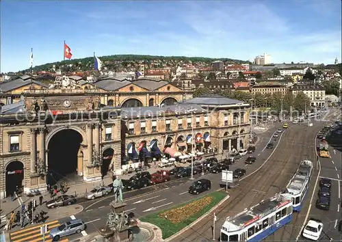 Strassenbahn Zuerich Hauptbahnhof  Kat. Strassenbahn