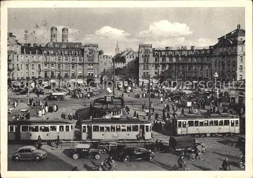 Strassenbahn Muenchen Karlsplatz Karlstor  Kat. Strassenbahn