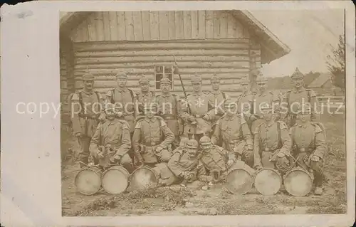 Militaria WK1 Gruppenfoto Infanterie Regiment 342 Trommler 