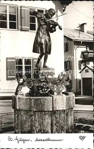 Mozart Wolfgang Amadeus Mozartbrunnen St. Gilgen  Kat. Komponist