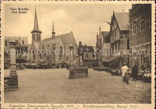 Exposition Internationale Bruxelles 1935 Place des Bailles Eglise St. Jacques de Compostelle  Kat. Expositions