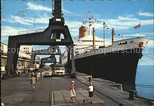 Dampfer Oceanliner TS Bremer Bremerhaven Columbuskaje  Kat. Schiffe