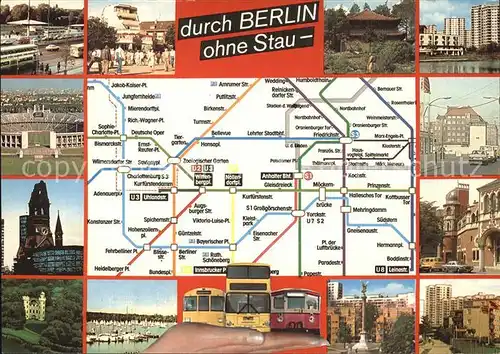 Autobus Omnibus U Bahn Strassenbahn Eisenbahn Berlin Fahrplan  Kat. Autos