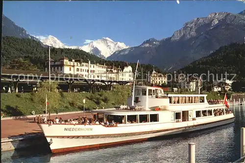 Motorschiffe Niederhorn Interlaken Moench Jungfrau Kat. Schiffe