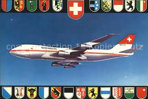 Swissair Jumbo Jet Boeing 747 B Kat. Flug